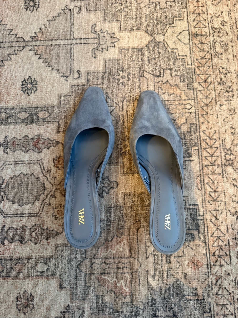 Zara Heeled Suede Mules